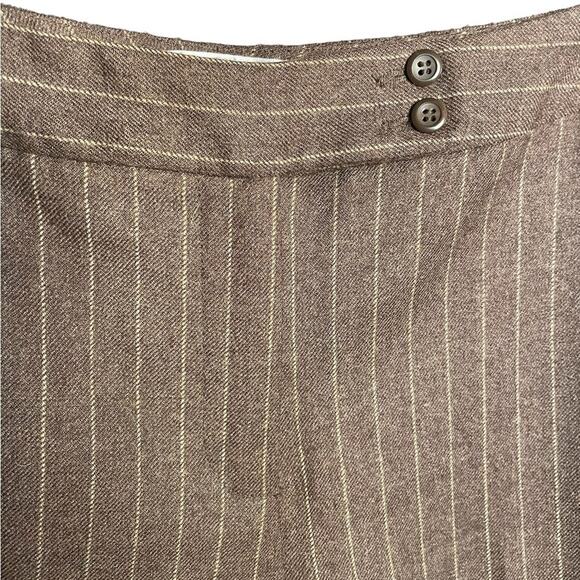 Vintage Pendleton Wool Trousers Womens 10P High Rise Brown Pinstriped Casual - Picture 3 of 9
